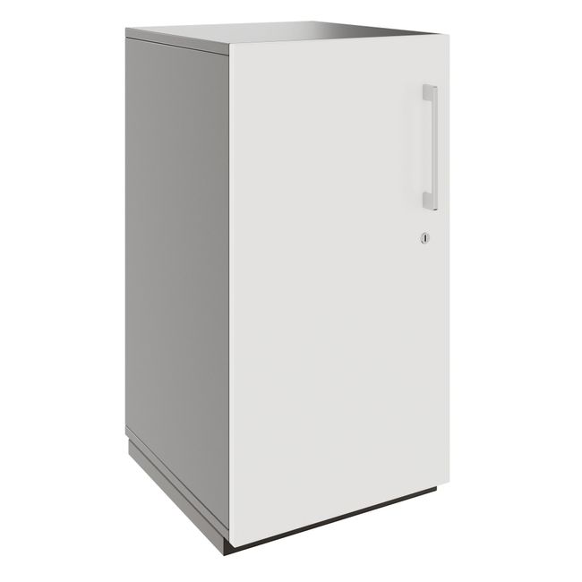 PRO Flügeltürenschrank | 2 OH, 400 - 600 x 770 mm, Soft-Close, Graphit / Weiß