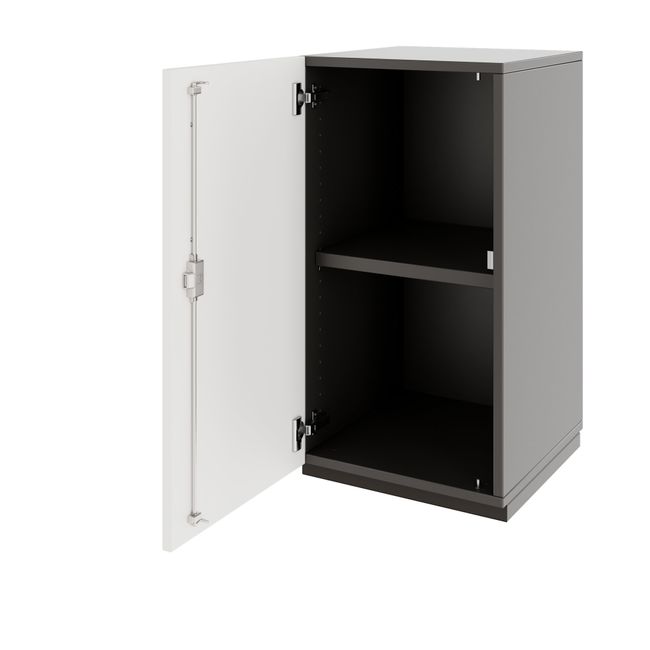 PRO Flügeltürenschrank | 2 OH, 400 - 600 x 770 mm, Soft-Close, Graphit / Weiß