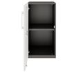 PRO Flügeltürenschrank | 2 OH, 400 - 600 x 770 mm, Soft-Close, Graphit / Weiß