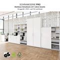 PRO Flügeltürenschrank | 2 OH, 400 - 600 x 770 mm, Soft-Close, Graphit / Weiß