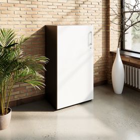 PRO Flügeltürenschrank | 3 OH, 400 - 600 x 1140 mm, Soft-Close, Graphit / Weiß