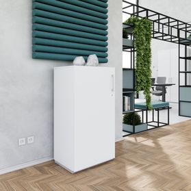 PRO Flügeltürenschrank | 3 OH, 400 - 600 x 1140 mm, Soft-Close, Grau