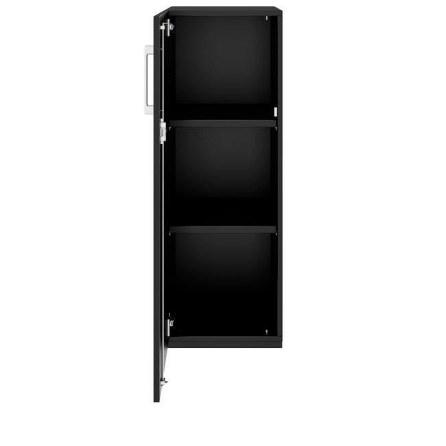 PRO Flügeltürenschrank | 3 OH, 400 - 600 x 1140 mm, Soft-Close, Schwarz