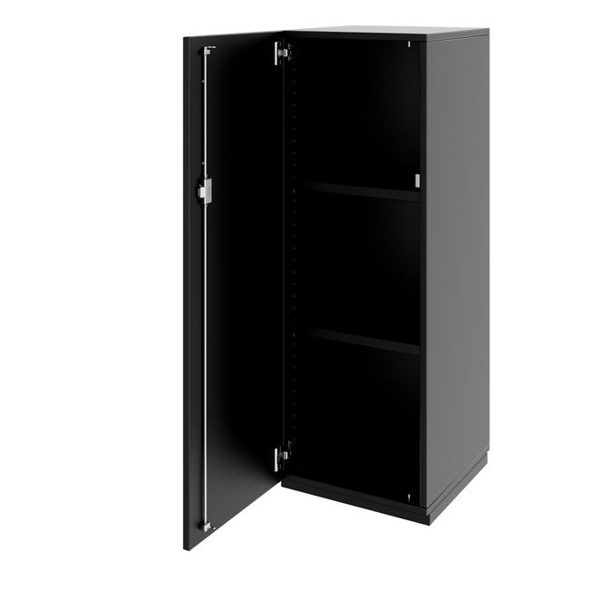 PRO Flügeltürenschrank | 3 OH, 400 - 600 x 1140 mm, Soft-Close, Schwarz