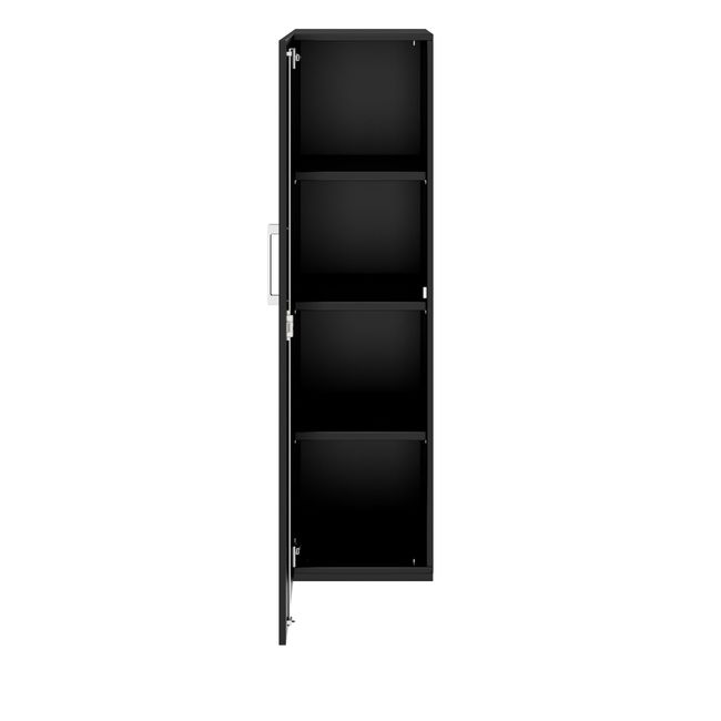 PRO Flügeltürenschrank | 4 OH, 400 - 600 x 1510 mm, Soft-Close, Schwarz