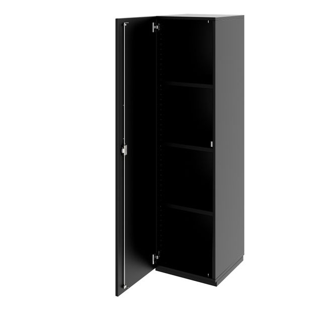 PRO Flügeltürenschrank | 4 OH, 400 - 600 x 1510 mm, Soft-Close, Schwarz