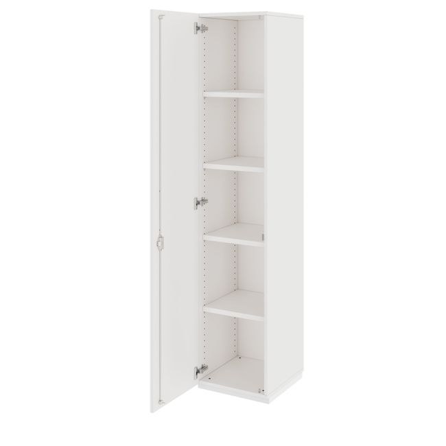 PRO Flügeltürenschrank | 5 OH, 400 - 600 x 1880 mm, Soft-Close, Weiß