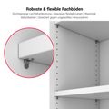 PRO Flügeltürenschrank | 5 OH, 400 - 600 x 1880 mm, Soft-Close, Weiß