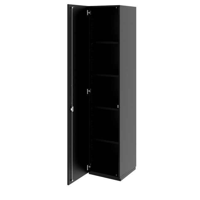 PRO Flügeltürenschrank | 5 OH, 400 - 600 x 1880 mm, Soft-Close, Schwarz