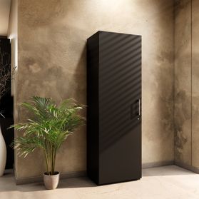PRO Flügeltürenschrank | 5 OH, 400 - 600 x 1880 mm, Soft-Close, Schwarz
