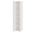 PRO Flügeltürenschrank | 6 OH, 400 - 600 x 2250 mm, Soft-Close, Weiß