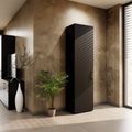 PRO Flügeltürenschrank | 6 OH, 400 - 600 x 2250 mm, Soft-Close, Schwarz PRO Flügeltürenschrank | 6 OH, 400 - 600 x 2250 mm, Soft-Close, Schwarz