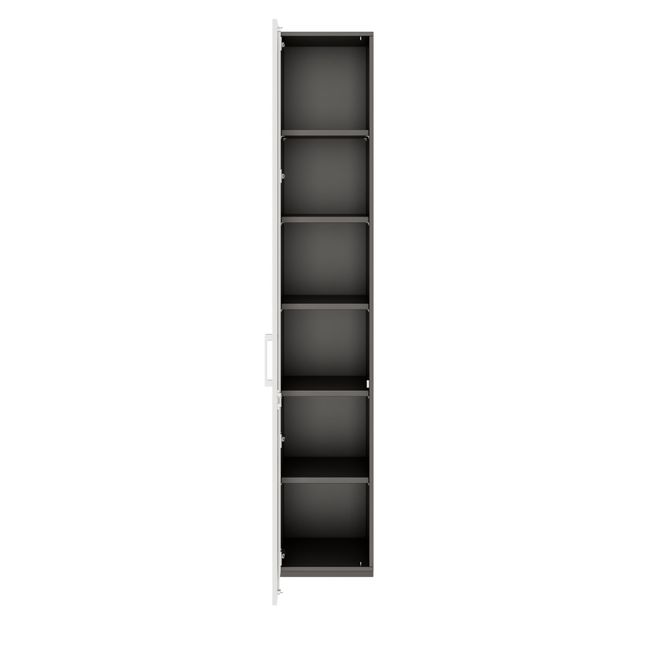 PRO Flügeltürenschrank | 6 OH, 400 - 600 x 2250 mm, Soft-Close, Graphit / Weiß