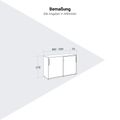 PRO Sliding door cabinet | 2 Oh, 800 - 1600 x 770 mm, graphite / white - 13 Thumbnail Image