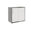PRO Sliding door cabinet | 2 Oh, 800 - 1600 x 770 mm, graphite / white - 1 Thumbnail Image