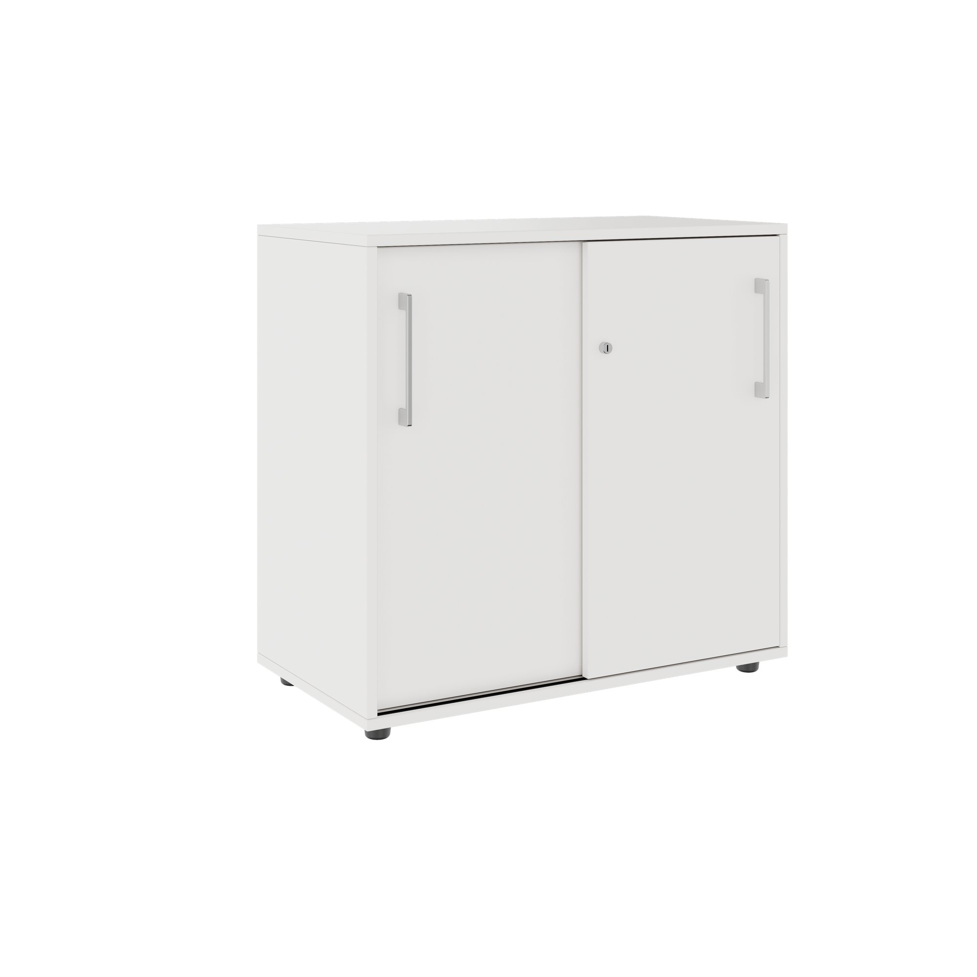 PRO Sliding door cabinet | 2 Oh, 800 - 1600 x 770 mm, white - 1 Main Image
