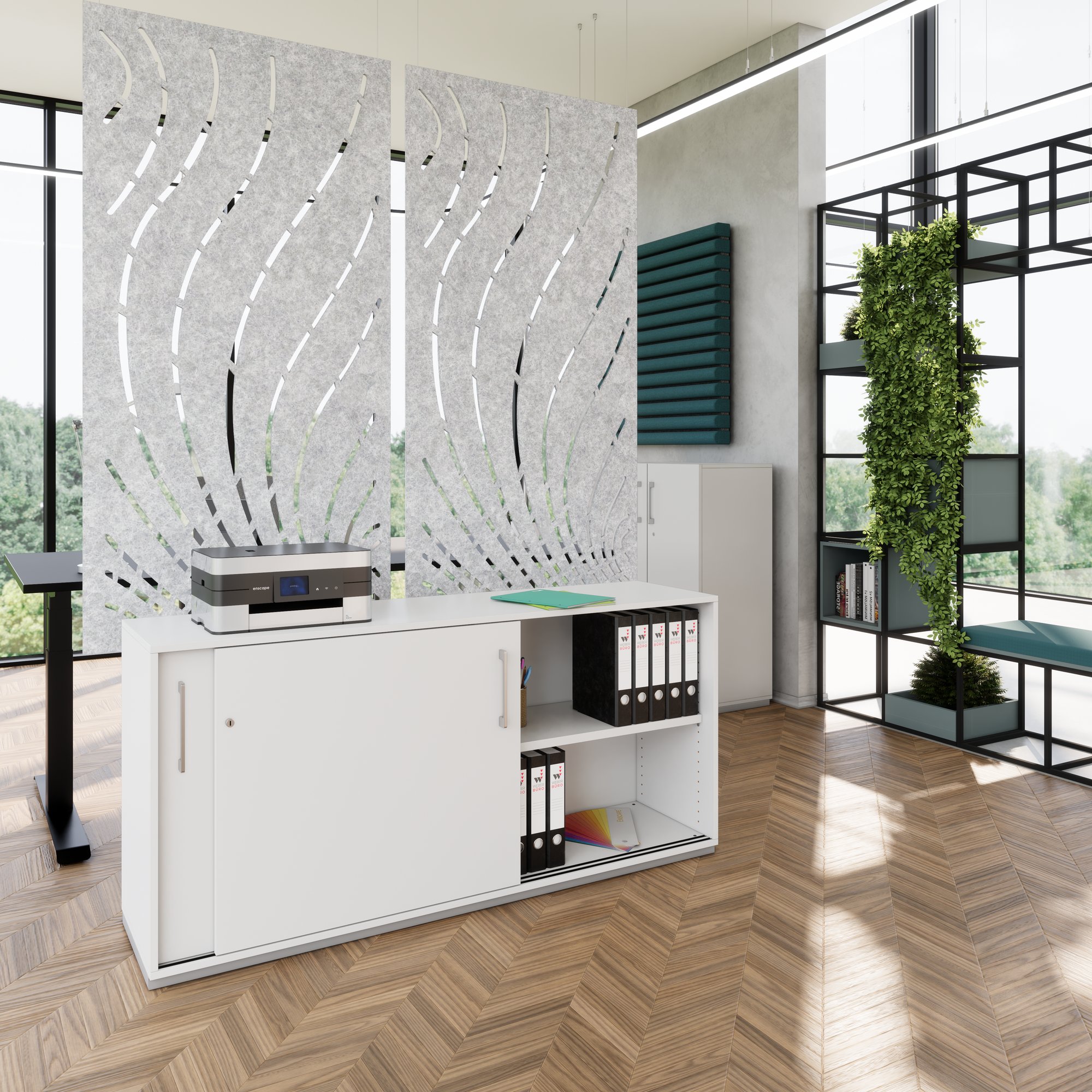 PRO sliding door wardrobe | 2 OH, 800 - 1600 x 770 mm, gray - 14 Main Image