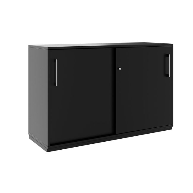 PRO Schiebetürenschrank | 2 OH, 800 - 1600 x 770 mm, Schwarz
