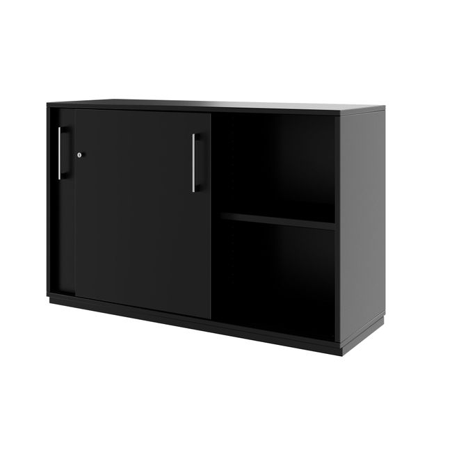 PRO Schiebetürenschrank | 2 OH, 800 - 1600 x 770 mm, Schwarz