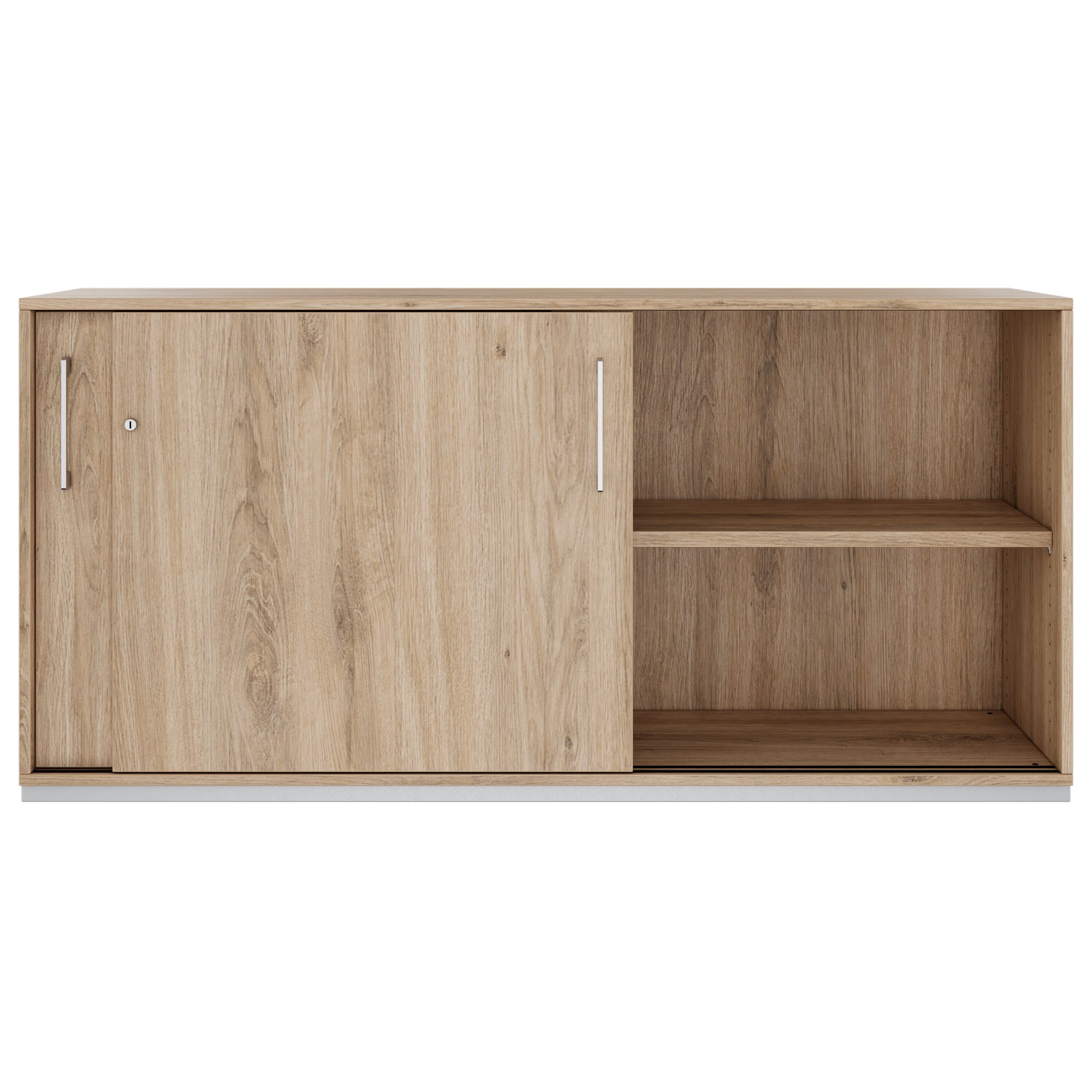 PRO Schiebetürenschrank | 2 OH, 800 - 1600 x 770 mm, Natureiche - 3 Main Image