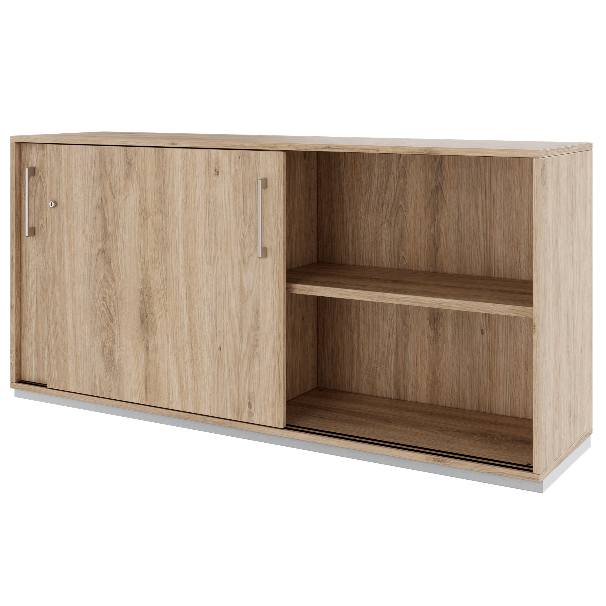 PRO Schiebetürenschrank | 2 OH, 800 - 1600 x 770 mm, Natureiche - 4 Main Image