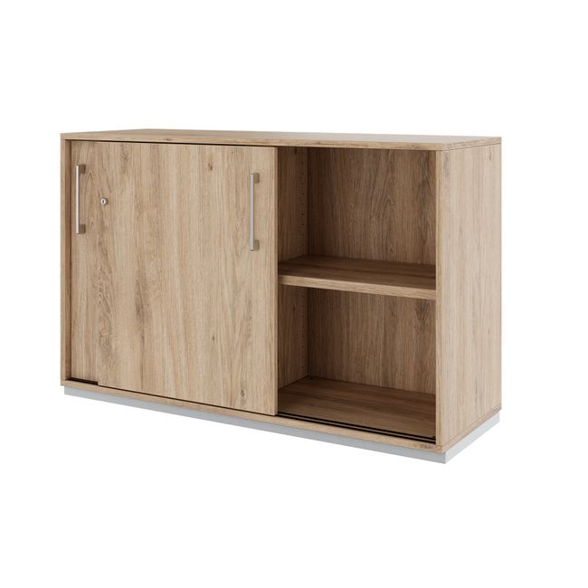 PRO Schiebetürenschrank | 2 OH, 800 - 1600 x 770 mm, Natureiche