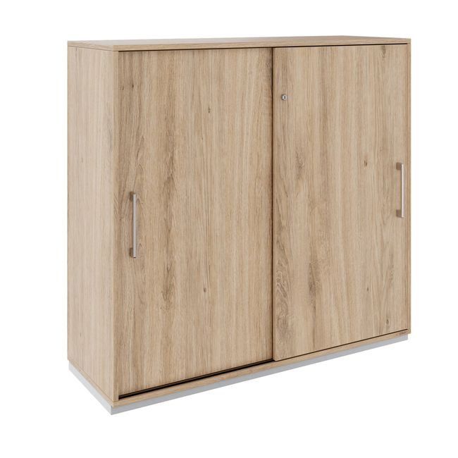 PRO Schiebetürenschrank | 3 OH, 800 - 1600 x 1140 mm, Natureiche
