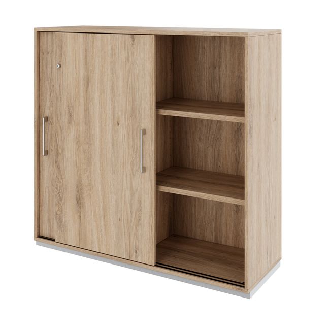 PRO Schiebetürenschrank | 3 OH, 800 - 1600 x 1140 mm, Natureiche
