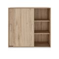 PRO Schiebetürenschrank | 3 OH, 800 - 1600 x 1140 mm, Natureiche