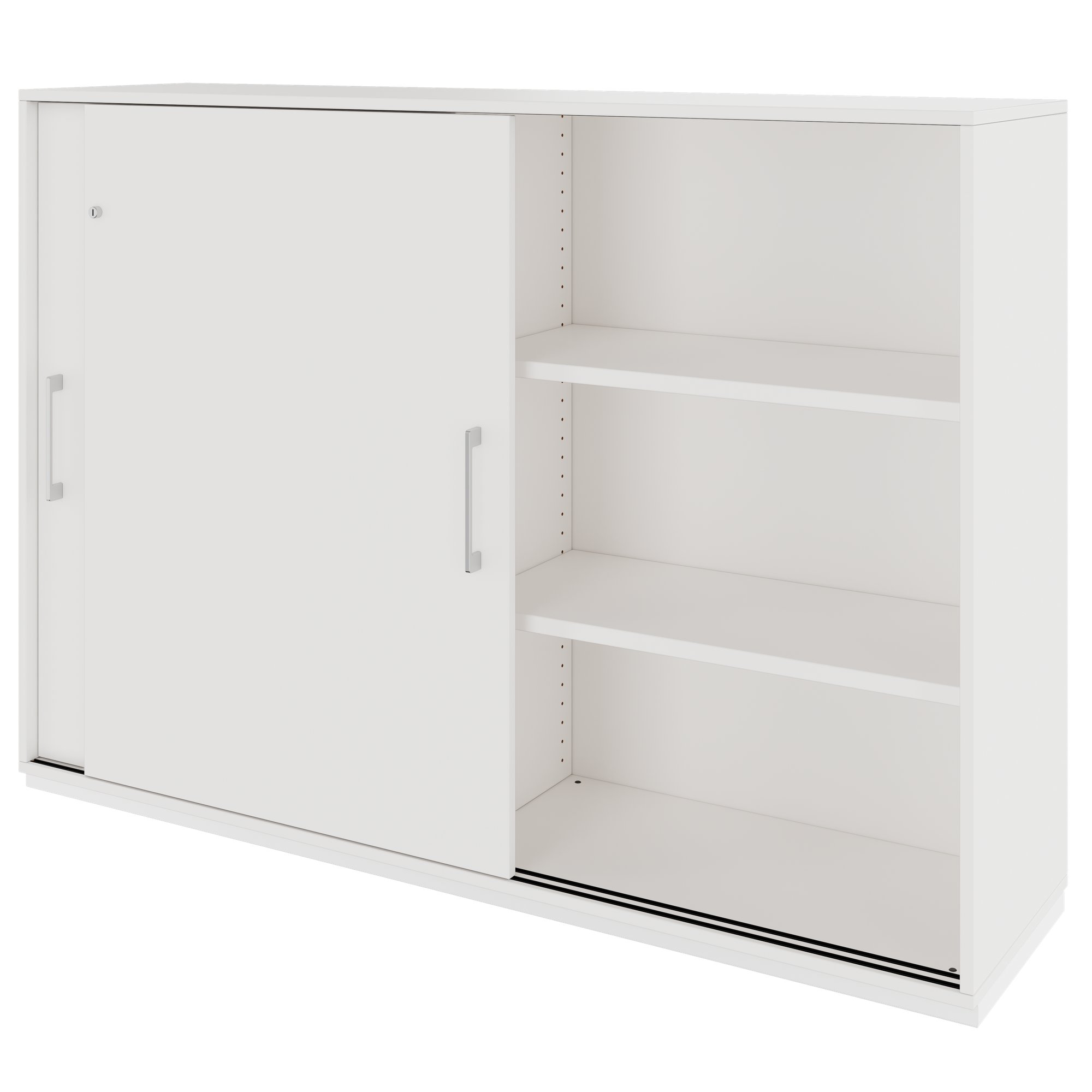 PRO Armoire de porte coulissante | 3 oh, 800 - 1600 x 1140 mm, blanc - 4 Main Image