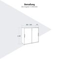 PRO Armoire de porte coulissante | 3 oh, 800 - 1600 x 1140 mm, blanc - 13 Thumbnail Image