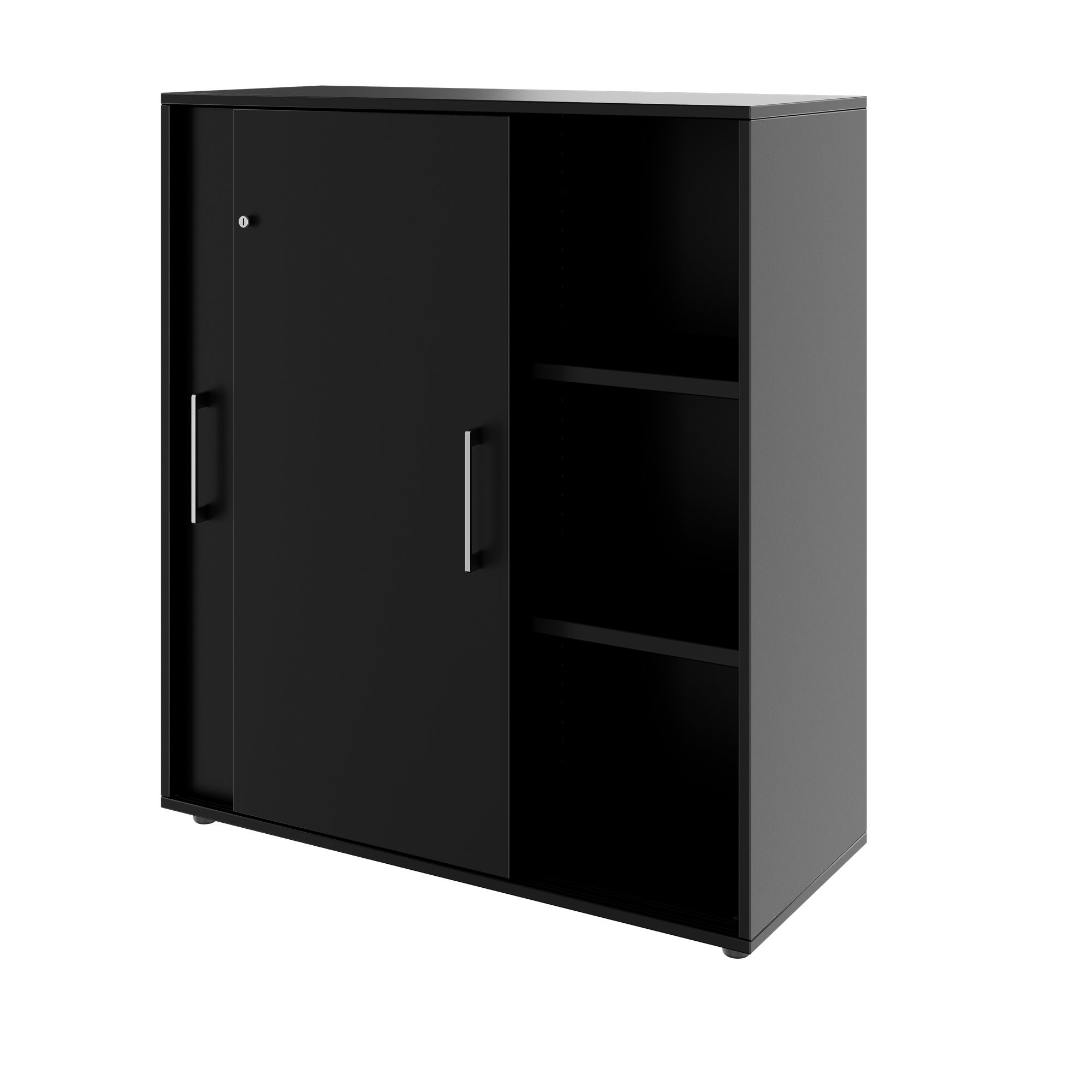 PRO Armoire de porte coulissante | 3 oh, 800 - 1600 x 1140 mm, noir - 4 Main Image