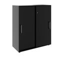 PRO Armoire de porte coulissante | 3 oh, 800 - 1600 x 1140 mm, noir - 1 Thumbnail Image