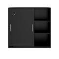 PRO Schiebetürenschrank | 3 OH, 800 - 1600 x 1140 mm, Schwarz