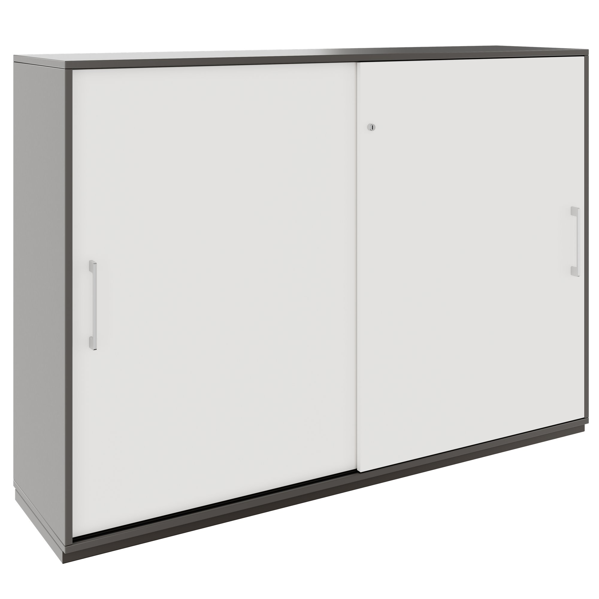 PRO Armoire de porte coulissante | 3 oh, 800 - 1600 x 1140 mm, graphite / blanc - 1 Main Image