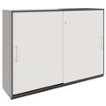 PRO Armoire de porte coulissante | 3 oh, 800 - 1600 x 1140 mm, graphite / blanc - 1 Thumbnail Image