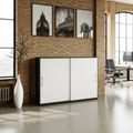 PRO Armoire de porte coulissante | 3 oh, 800 - 1600 x 1140 mm, graphite / blanc - 14 Thumbnail Image