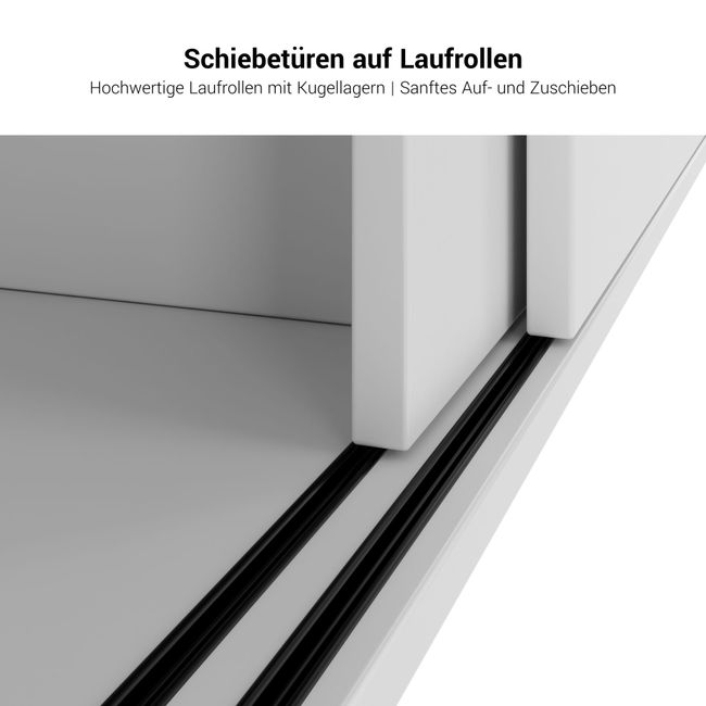 PRO Schiebetürenschrank | 4 OH, 1200 x 1510 mm, Weiß PRO Schiebetürenschrank | 4 OH, 1200 x 1510 mm, Weiß
