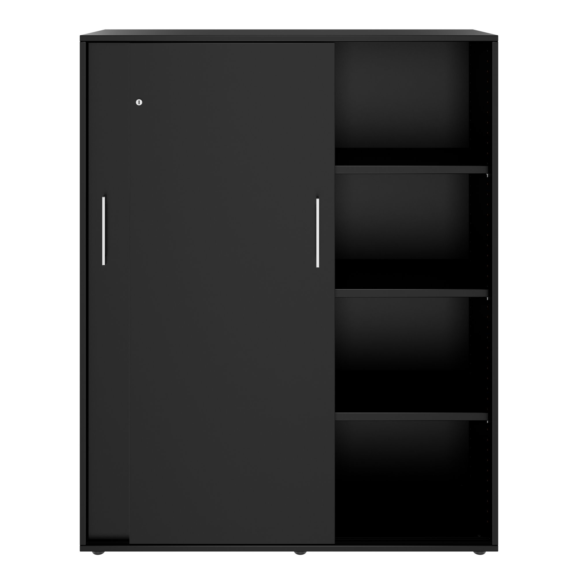 PRO Cabinet di porta scorrevole | 4 OH, 1200 x 1510 mm, nero - 3 Main Image