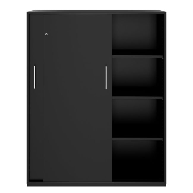 PRO Schiebetürenschrank | 4 OH, 1200 x 1510 mm, Schwarz PRO Schiebetürenschrank | 4 OH, 1200 x 1510 mm, Schwarz