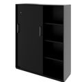 PRO Schiebetürenschrank | 4 OH, 1200 x 1510 mm, Schwarz PRO Schiebetürenschrank | 4 OH, 1200 x 1510 mm, Schwarz