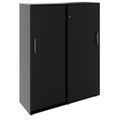 PRO Cabinet di porta scorrevole | 4 OH, 1200 x 1510 mm, nero - 1 Thumbnail Image