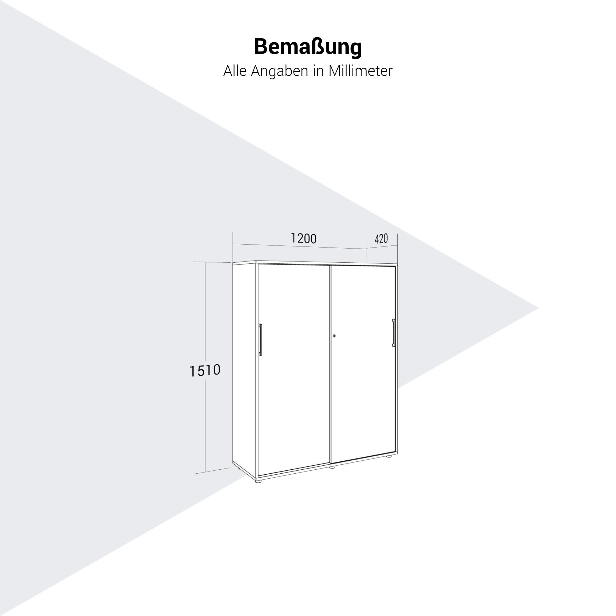 PRO Armoire de porte coulissante | 4 oh, 1200 x 1510 mm, chêne naturel - 13 Main Image