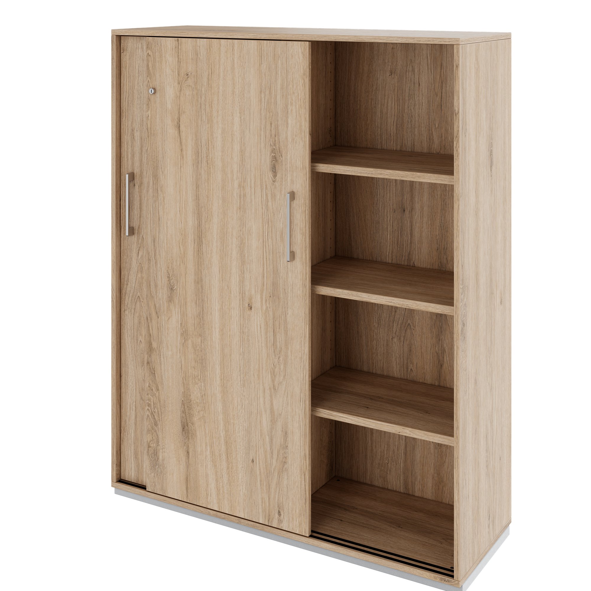 PRO Schiebetürenschrank | 4 OH, 1200 x 1510 mm, Natureiche - 4 Main Image