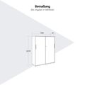 PRO Armoire de porte coulissante | 4 oh, 1200 x 1510 mm, chêne naturel - 13 Thumbnail Image