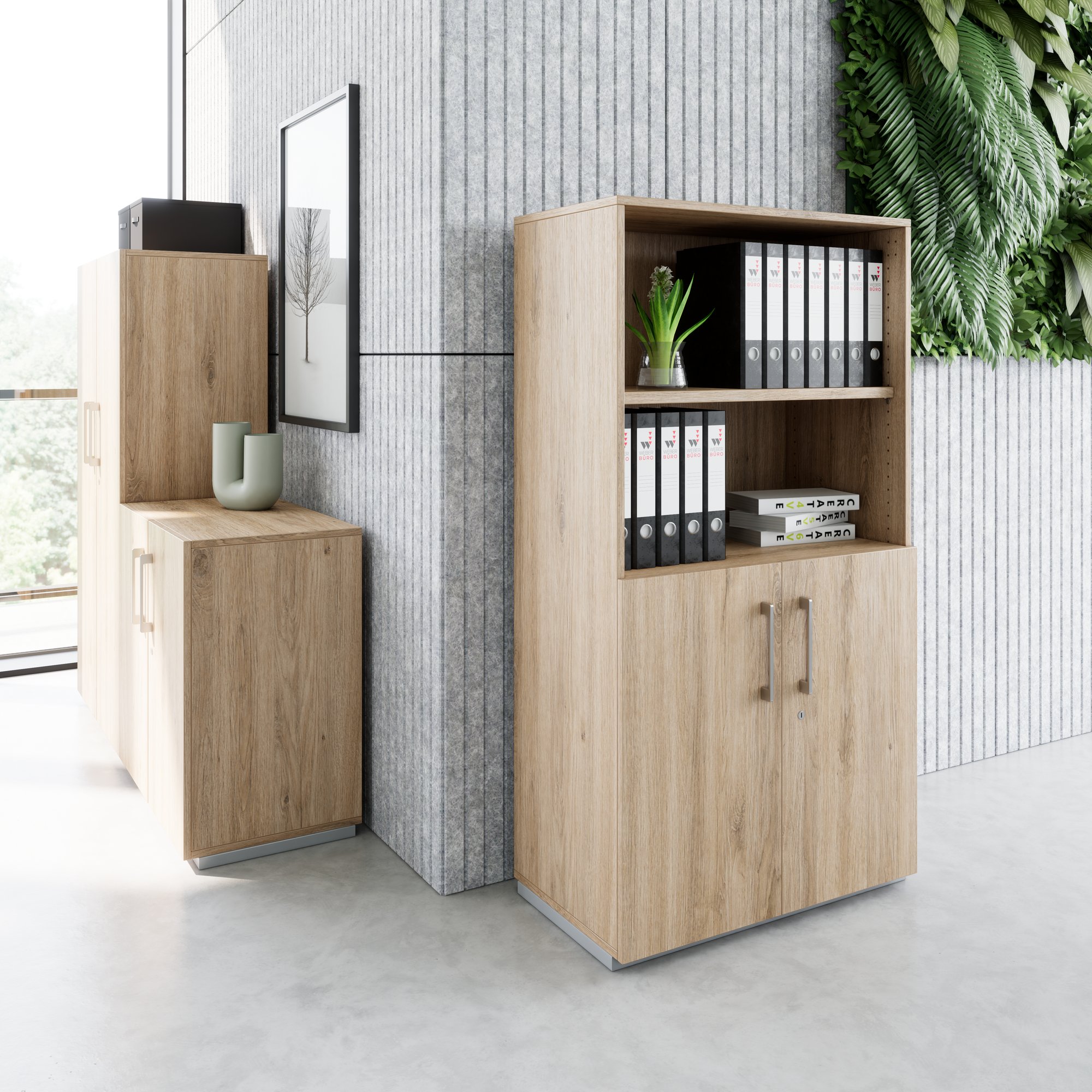 PRO combination cabinet | 4 OH, 800 x 1510 mm, natural oak - 14 Main Image