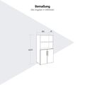 PRO combination cabinet | 4 OH, 800 x 1510 mm, natural oak - 13 Thumbnail Image