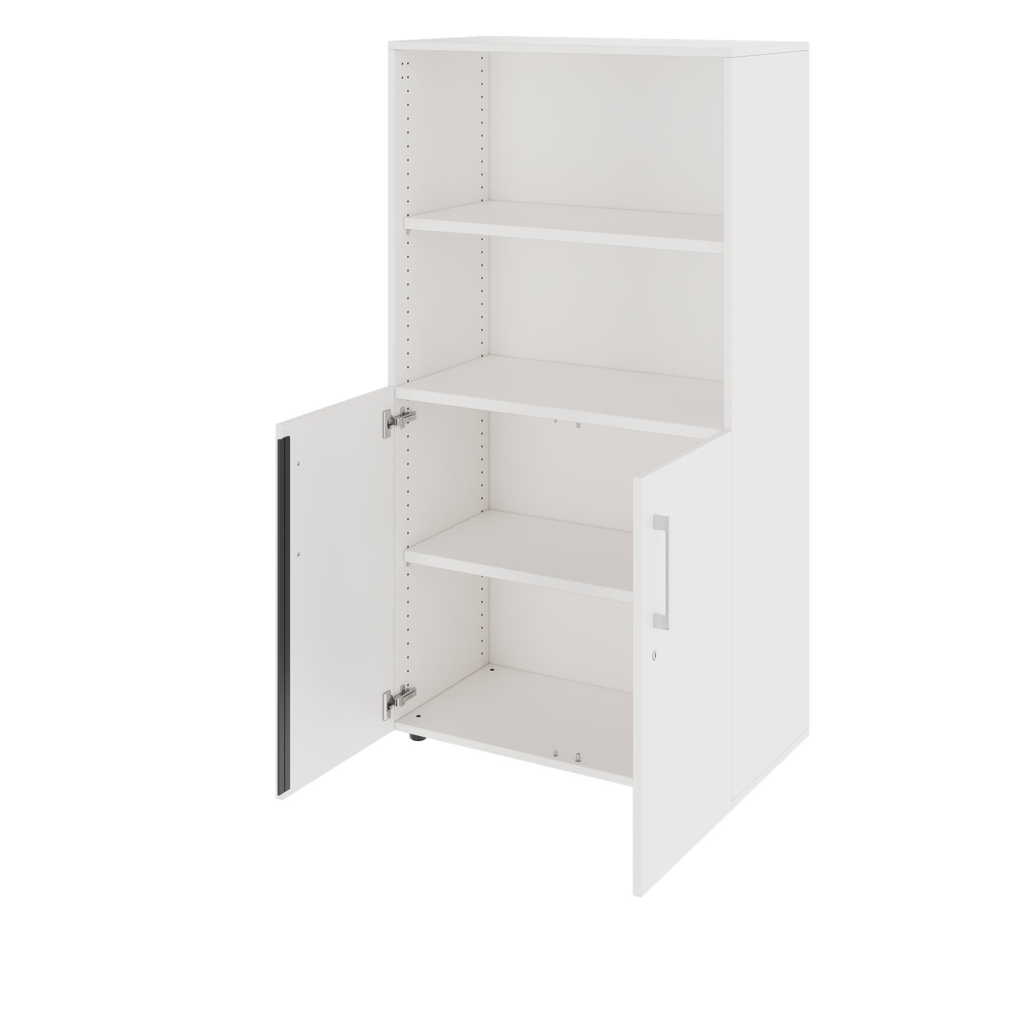 PRO Combination cabinet | 4 U, 800 x 1510 mm, white - 4 Main Image