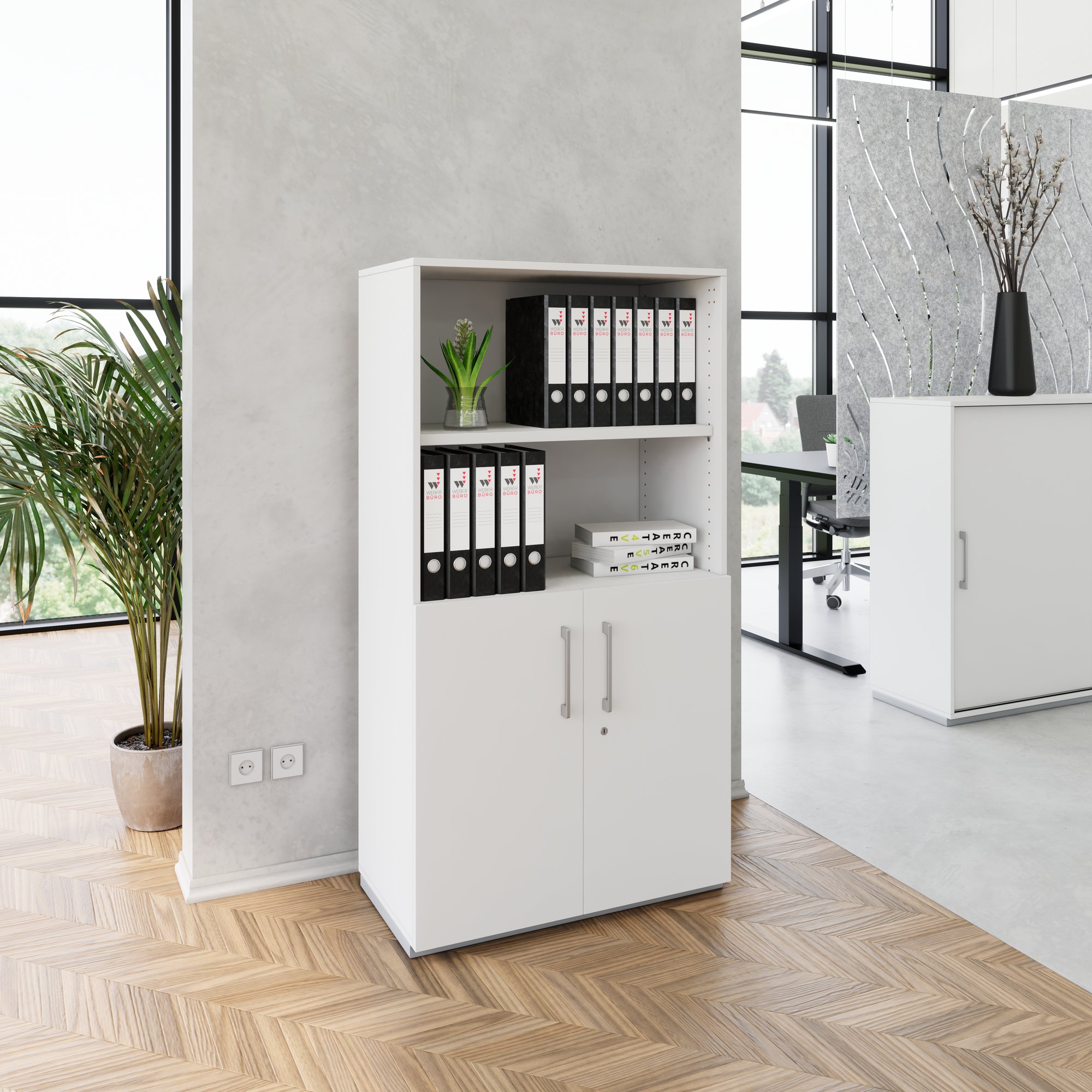 PRO combination cabinet | 4 OH, 800 x 1510 mm, gray - 14 Main Image