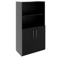 PRO combination cabinet | 4 OH, 800 x 1510 mm, black - 1 Thumbnail Image